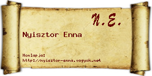 Nyisztor Enna névjegykártya